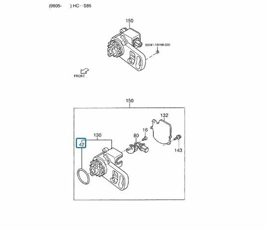 O-Ring nokkenas sensor Daihatsu / Porter 1.3i