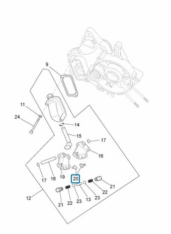 Sliding block gear shifting plate ApeTM + Vespacar P2