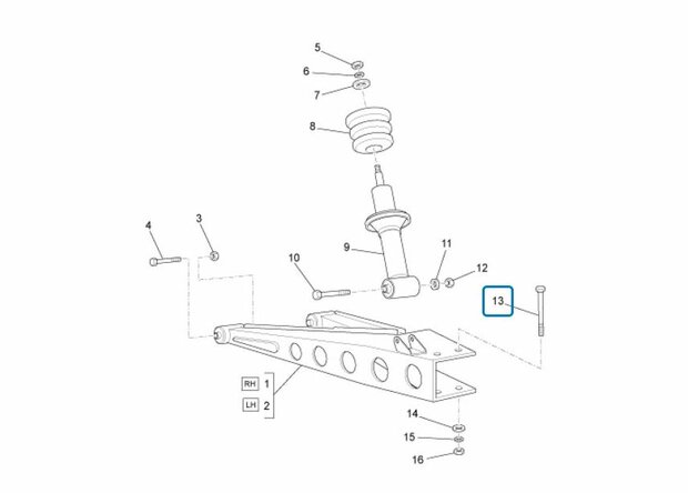 Bolt mounting rear wheel hub ApeTM + Vespacar P2