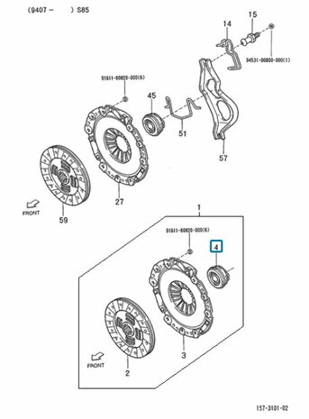 Disengagement bearing clutch Daihatsu / Porter 1.3i 