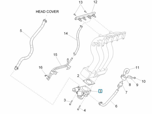 Throttle body complete Porter 1.3 E5