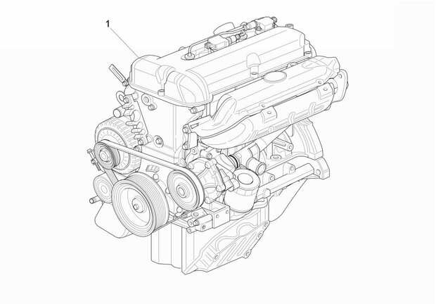 Engine block Porter Multitech 1.3 E5 - refurbished