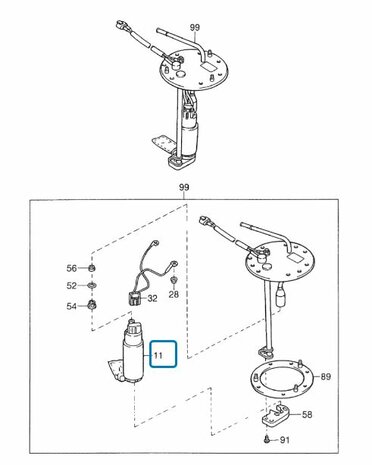 Fuel pump Daihatsu / Porter 1.3i - extern pump - imitation