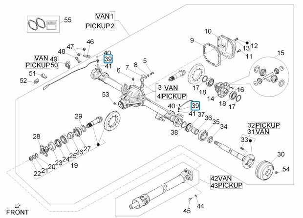 ABS rear wheel sensor Porter Multitech 1.3 E5 + E6 + D120