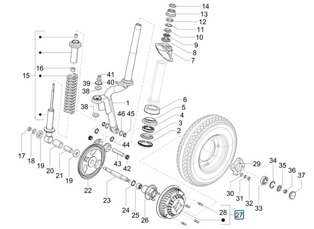 Brake drum Ape50 EU4 + Calessino 200 EU2 + EU4