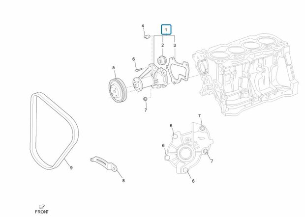 Waterpump Daihatsu / Porter 1.3 - Imitatie