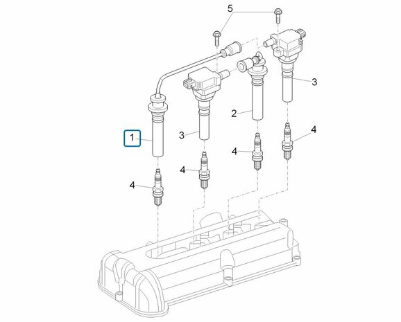 Bougiekabel Porter Multitech 1.3 E5  - 1e cilinder