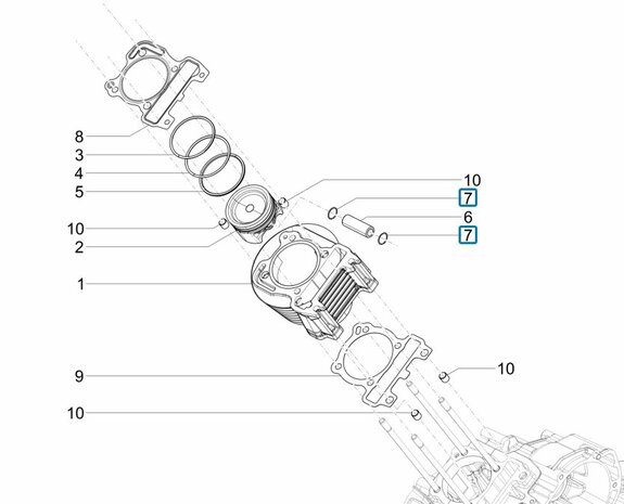 Piston clip Calessino 200 EU2 + EU4