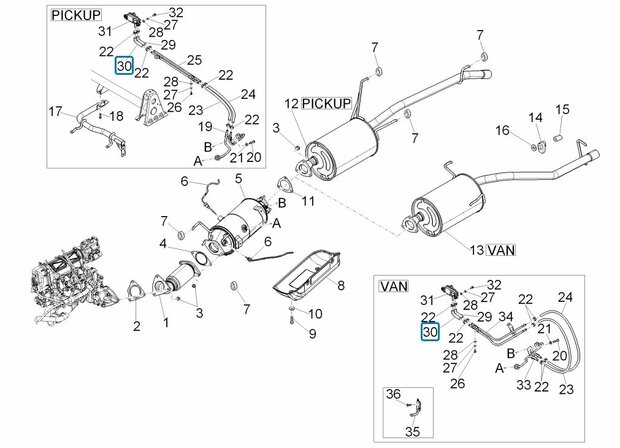 Rubber aansluiting druksensor roetfilter Porter D120 1.2 Diesel