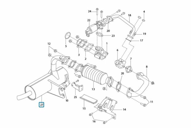 Exhaust  Ape Classic 400 E4 Diesel 