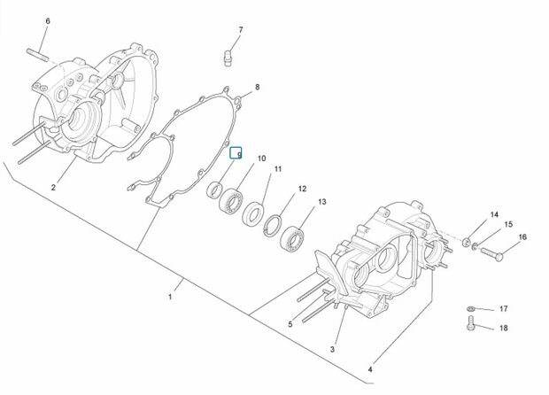 Oil seal cranckshaft flywheel side Ape50