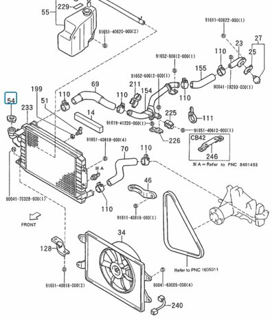 Radiateurdop zonder overdruk Daihatsu / Porter 1.0 + 1.3