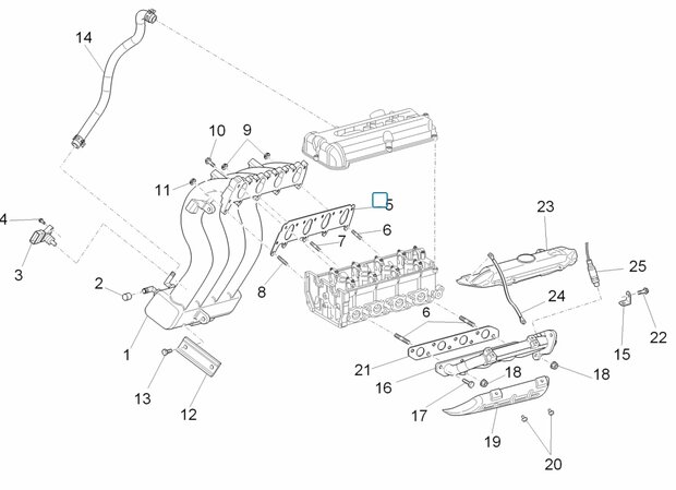 Inlet manifold gasket Porter Multitech 1.3 E5