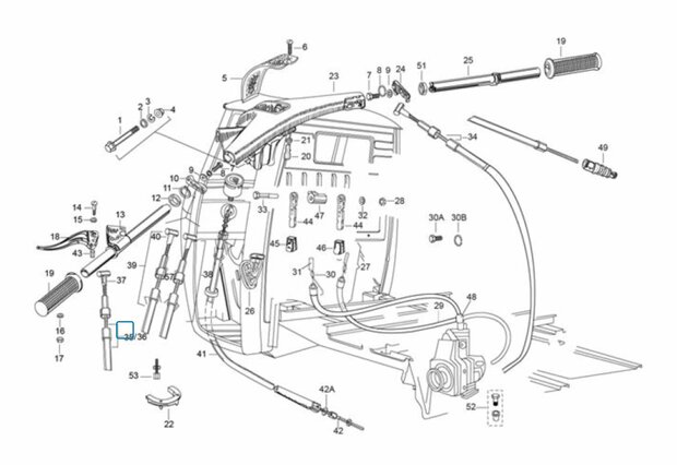 Clutch cable Ape Classic 400 E4