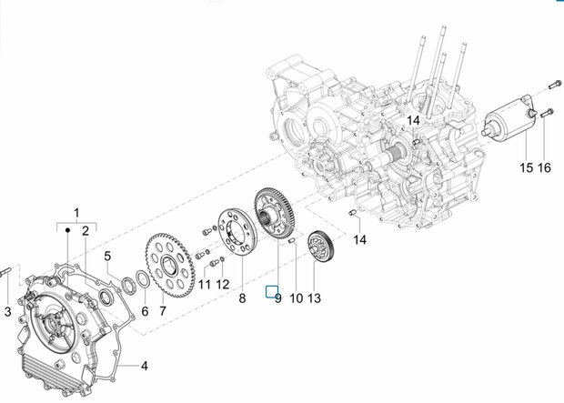 Cranckshaft gear Calessino 200 EU4