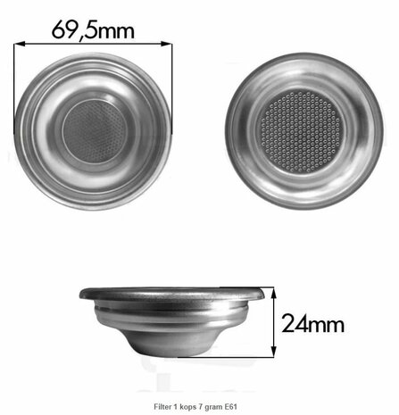 Filter voor filterdrager E61 - 7 Gram