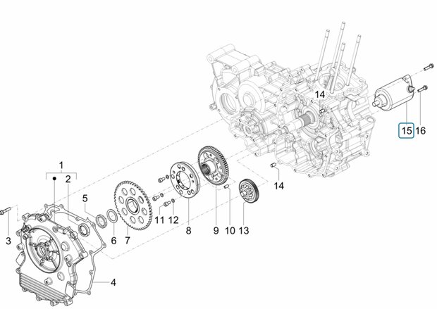 Startmotor Calessino 200 EU2 + EU4