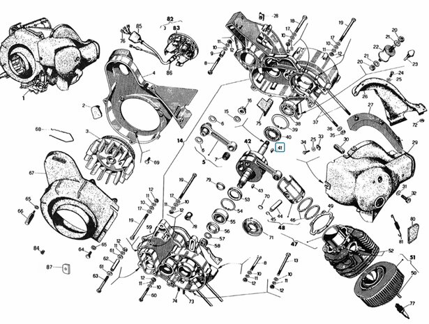 Cranckshaft wedge Ape50 + Calessino 200 + Apecar P501-P601