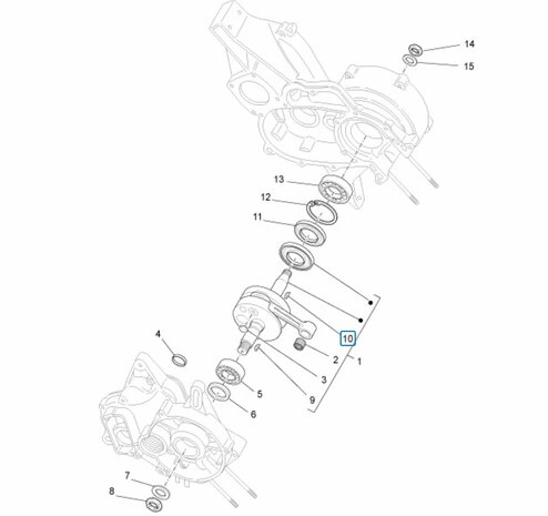 Krukas spie ApeTM + Vespacar P2 + Apecar P501-P601 - Koppelingszijde