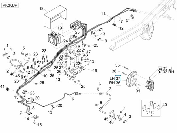 Beschermplaat remschijf  Daihatsu / Porter - Links