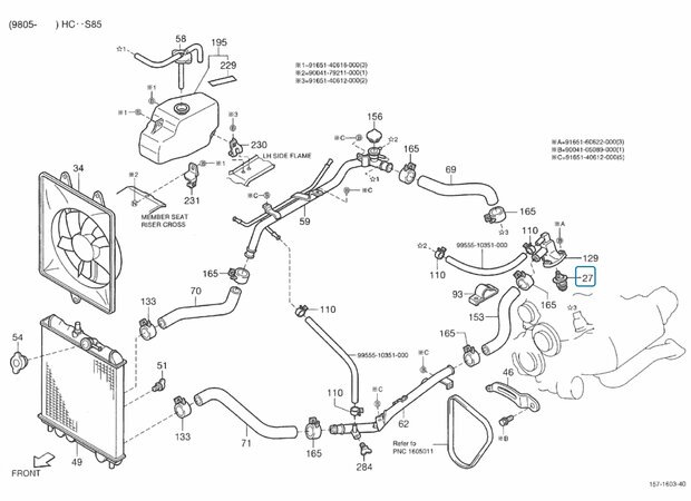 Thermostat Daihatsu / Porter 1.3i 