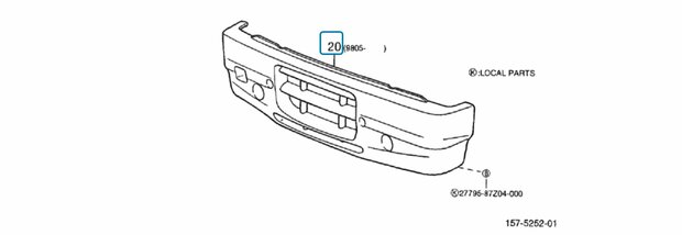 Bumper voorzijde compleet Daihatsu / Porter