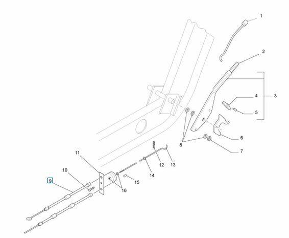 Handremkabel Ape50 - P50