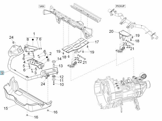 Subframe Porter Multitech 1.3 E5