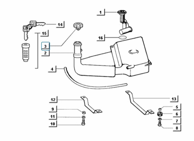 Filler cap with lock small model Ape50