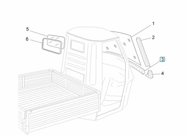 Lower windscreen trim Ape50