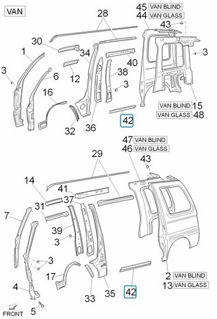 Threshhold repair part Daihatsu / Porter - VAN