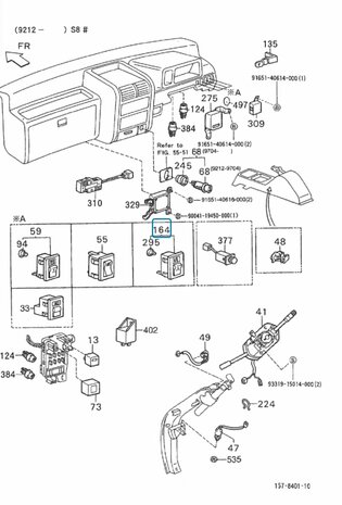 Rear fog light switch Daihatsu / Porter 