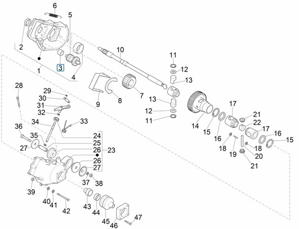 Needle bearing cardan Ape50