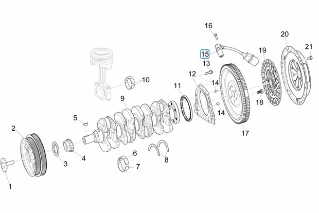 Cranckshaft position sensor Porter Multitech 1.3 E6 