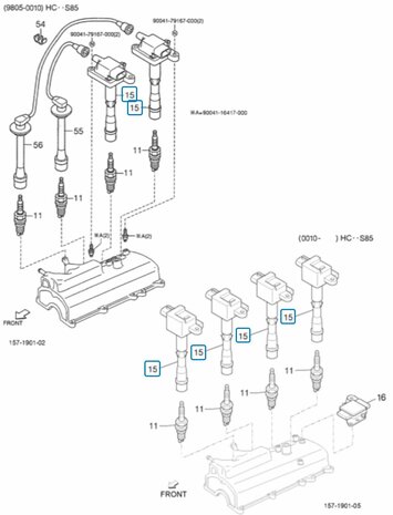 Ignition coil Daihatsu / Porter 1.3i - imitation