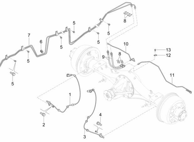 ABS sensor Porter NP6 - Dubbellucht - Achter