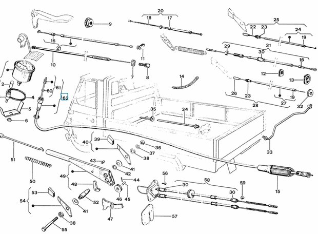 Kilometerkabel Vespacar P2 - imitatie