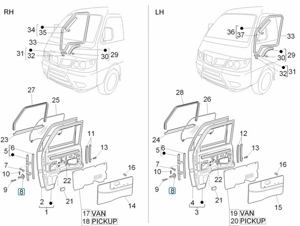 Door catcher Daihatsu / Porter 