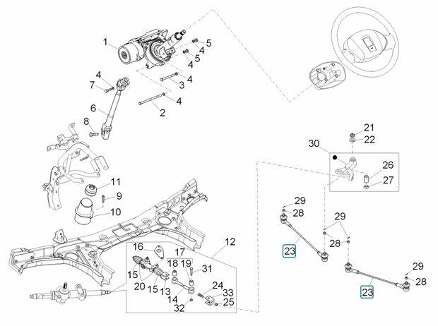 Steering rod complete with ball joints Daihatsu /  Porter - SALE