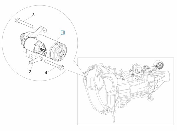Starter motor Porter Multitech 1.3 E6 - imitation