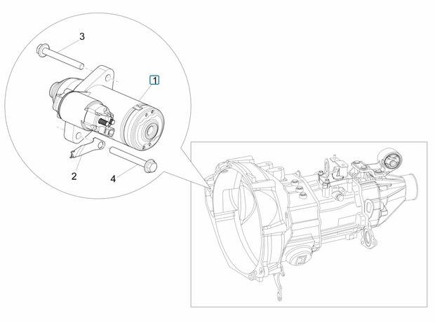 Startmotor Porter Multitech  1.3 E6 - imitatie