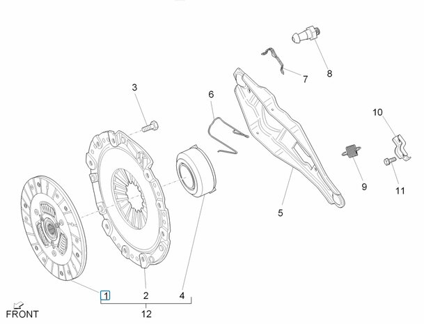 Clutch disk Porter Multitech 1.3 E5  