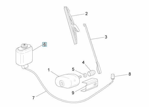 Windshield washer fluid reservoir Ape50 + ApeTM