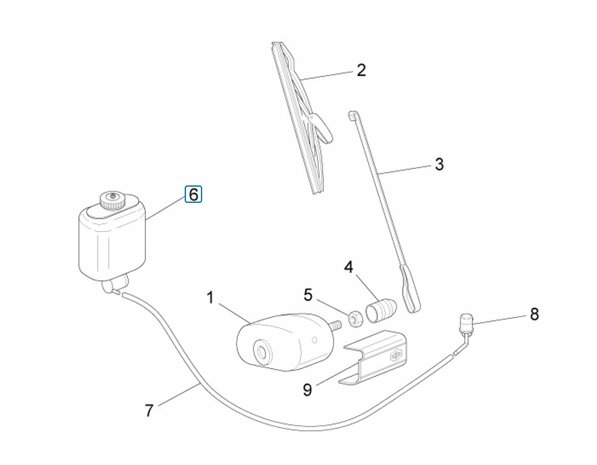 Windshield washer fluid reservoir Ape50 + ApeTM - SALE