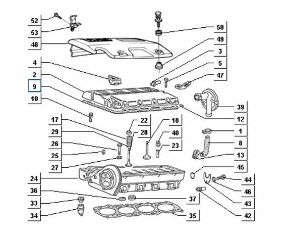 Klepdekselpakking Daihatsu / Porter 1.4D