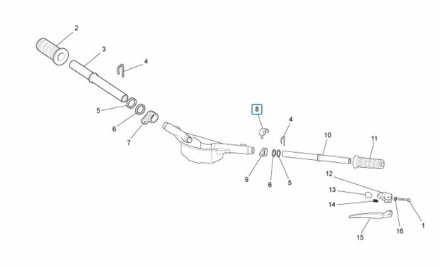 Gear indicator on handle bar steering ApeTM