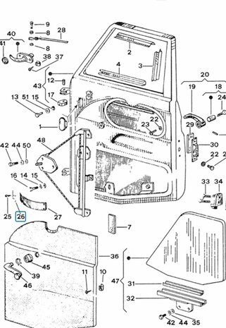 Stalen plaatje deurvanger Ape50 + ApeTM + Vespacar P2