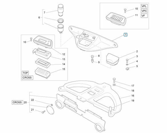 Dashboard middenstuk Ape50