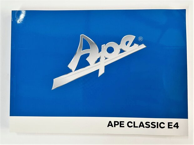 Instructieboekje Ape Classic 400 E4 Diesel