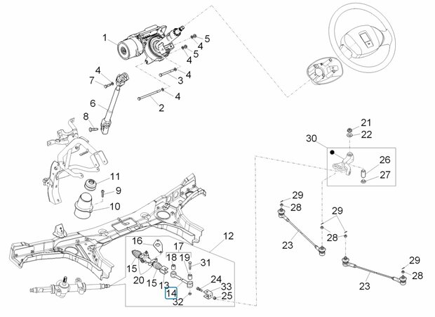 Steering rod near steering housing Daihatsu / Porter - SALE